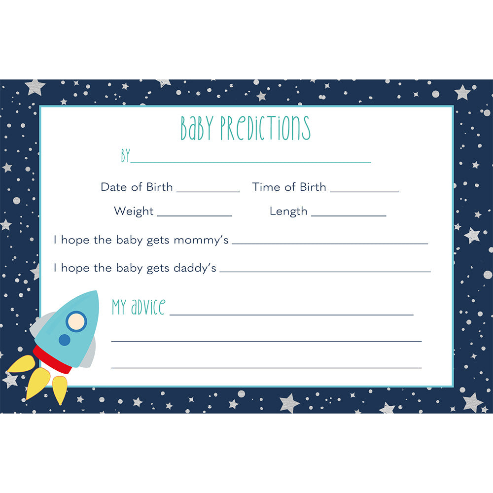 Rocket Ship Advice, Predictions, Wishes Card