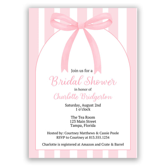 Pretty in Pink Bridal Shower Invitation