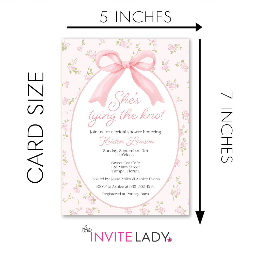 She's Tying the Knot Bridal Shower Invitation