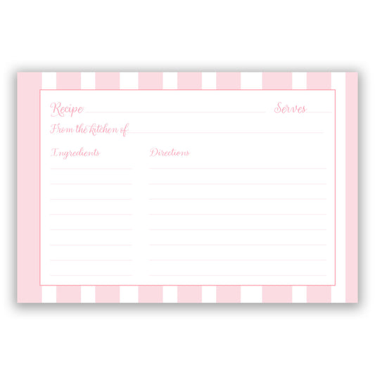 Pretty in Pink Recipe Card