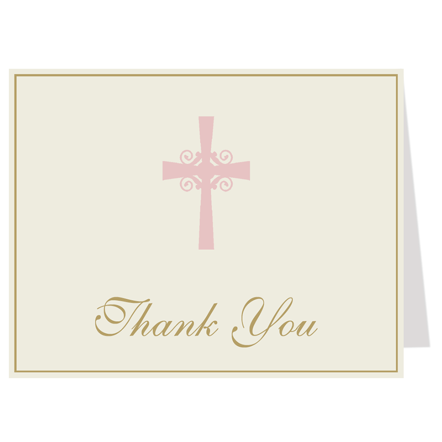 Silhouette Cross Thank You Card