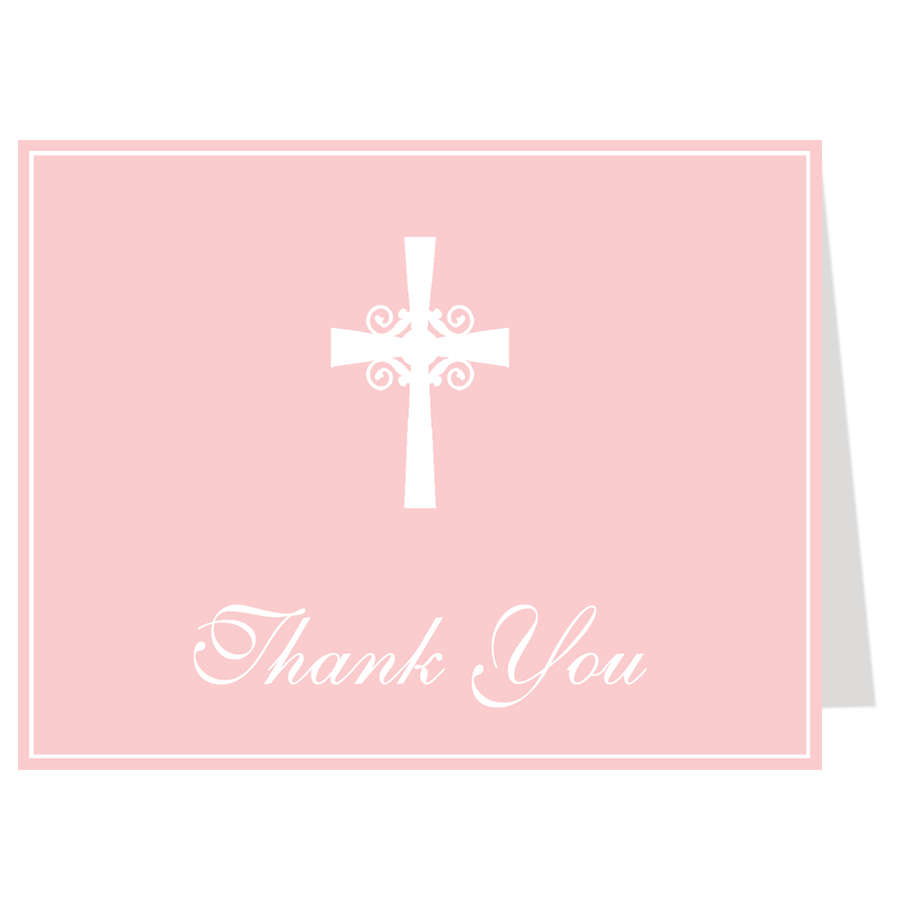 Silhouette Cross Thank You Card