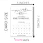 Calendar Save The Date Cards - White