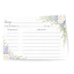 Sage & Blue Bloom Recipe Card