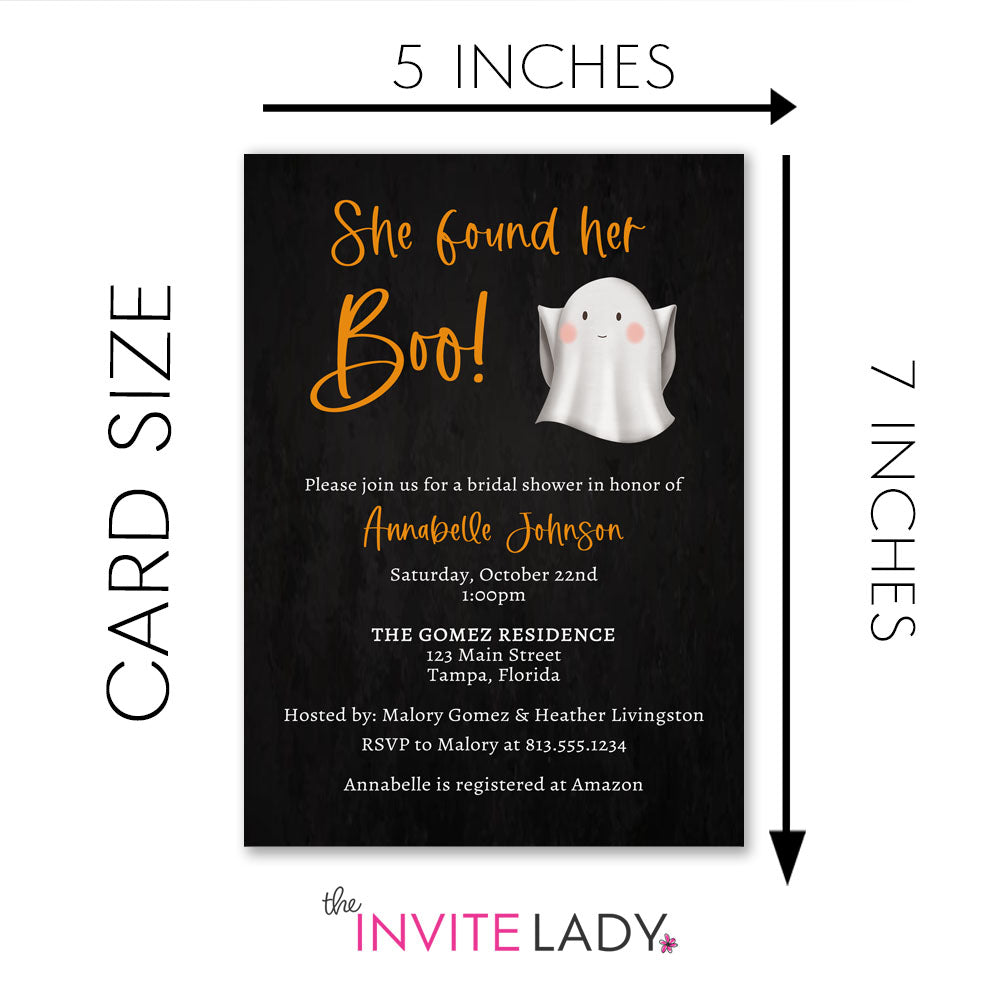 She Found Her Boo Bridal Shower Invitation