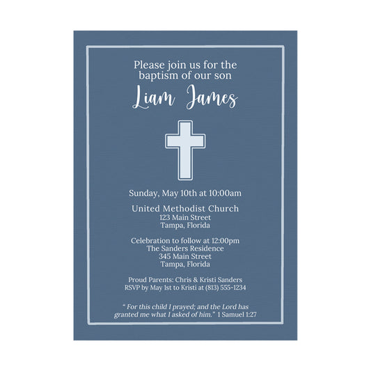Simple Cross Invitation