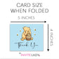 Winnie the Pooh, White or Blue, Thank You Card