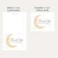 Over the Moon Neutral Baby Shower Thank You Card