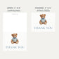A Little Gentleman Baby Shower Thank You Card