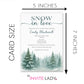 Snow in Love with Pine Trees Bridal Shower Invitation