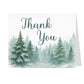 Snow in Love With Pine Trees Thank You Cards