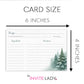 Snow in Love with Pine Trees Recipe Cards