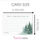 Snow in Love with Pine Trees Advice Cards