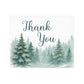 Snow in Love With Pine Trees Thank You Cards