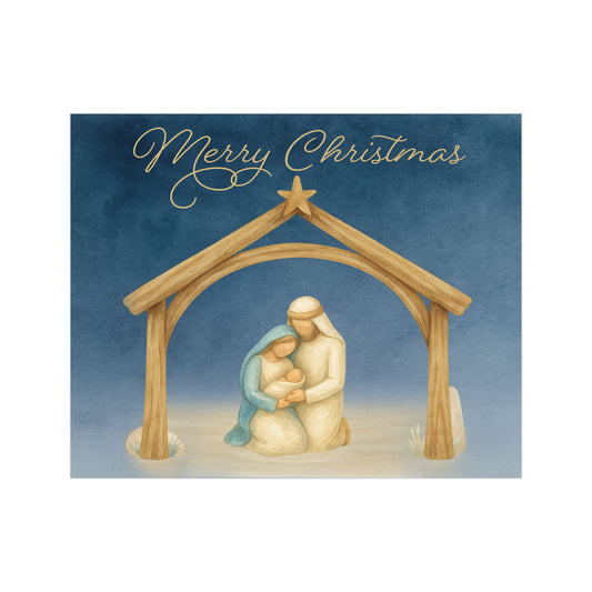 The Willow Holy Family Christmas Card – Nativity Religious Holiday Greeting, Printed