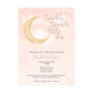 Twinkle Twinkle Little Star Baby Shower Invitations Pink Moon and Stars Design with Envelopes
