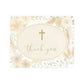 Watercolor Floral Cross Thank You Card