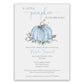 Painted Pumpkin Baby Shower Invitation, available in pink and blue