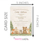Woodland Animals Baby Shower Invitation