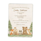 Woodland Animals Baby Shower Invitation