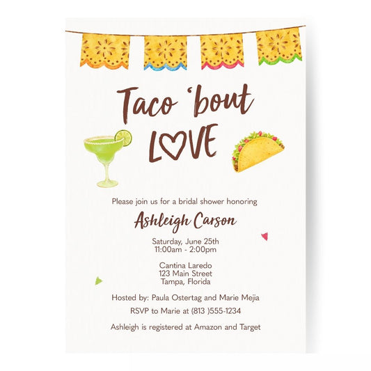 Taco 'Bout Love Bridal Shower Invitation