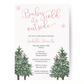 Baby It's Cold Outside Girl Baby Shower Invitation