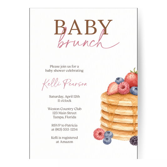 Baby Brunch Baby Shower Invitation