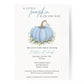 Painted Pumpkin Blue Baby Shower Invitation