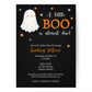 A Little Boo Is Almost Due Baby Shower Invitation (Black Collection)