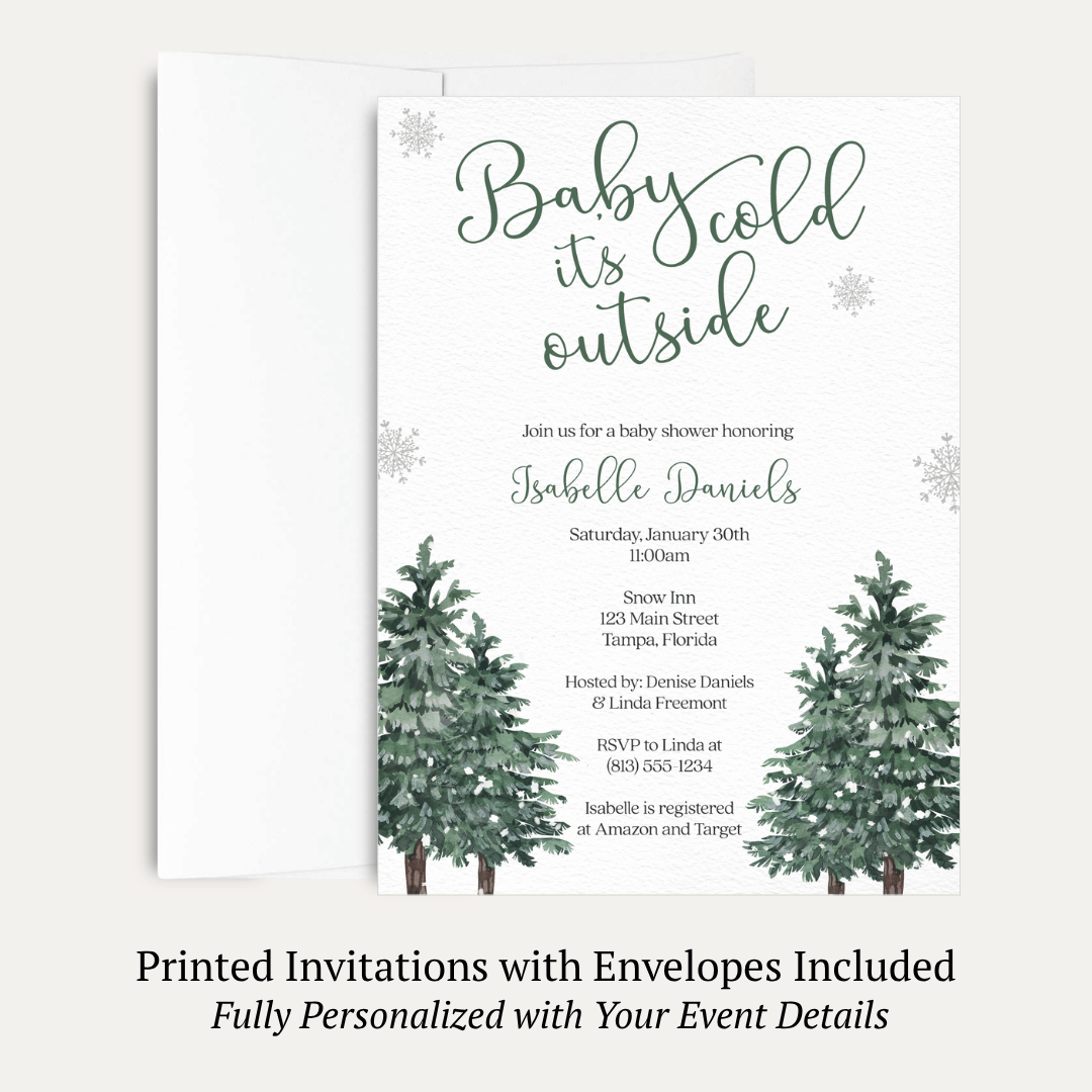 Baby It's Cold Outside Baby Shower Invitation
