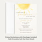A Little Ray of Sunshine Baby Shower Invitation