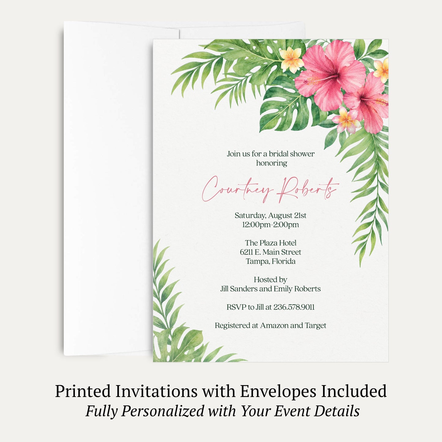 Tropical Bridal Shower Invitation