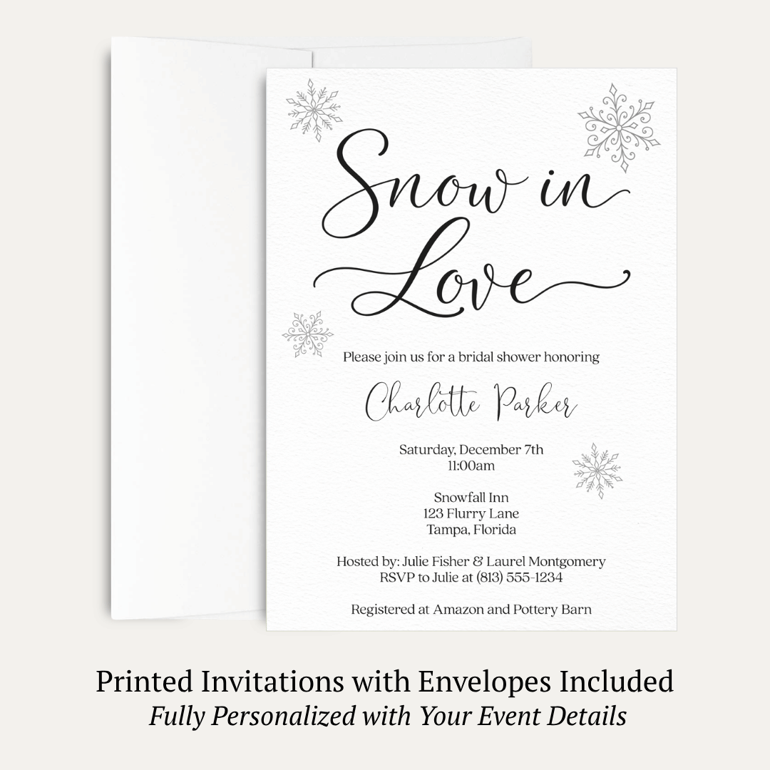 Snow in Love Bridal Shower Invitation