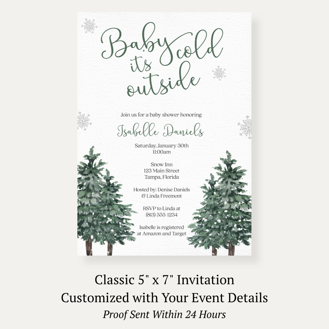Baby It's Cold Outside Baby Shower Invitation