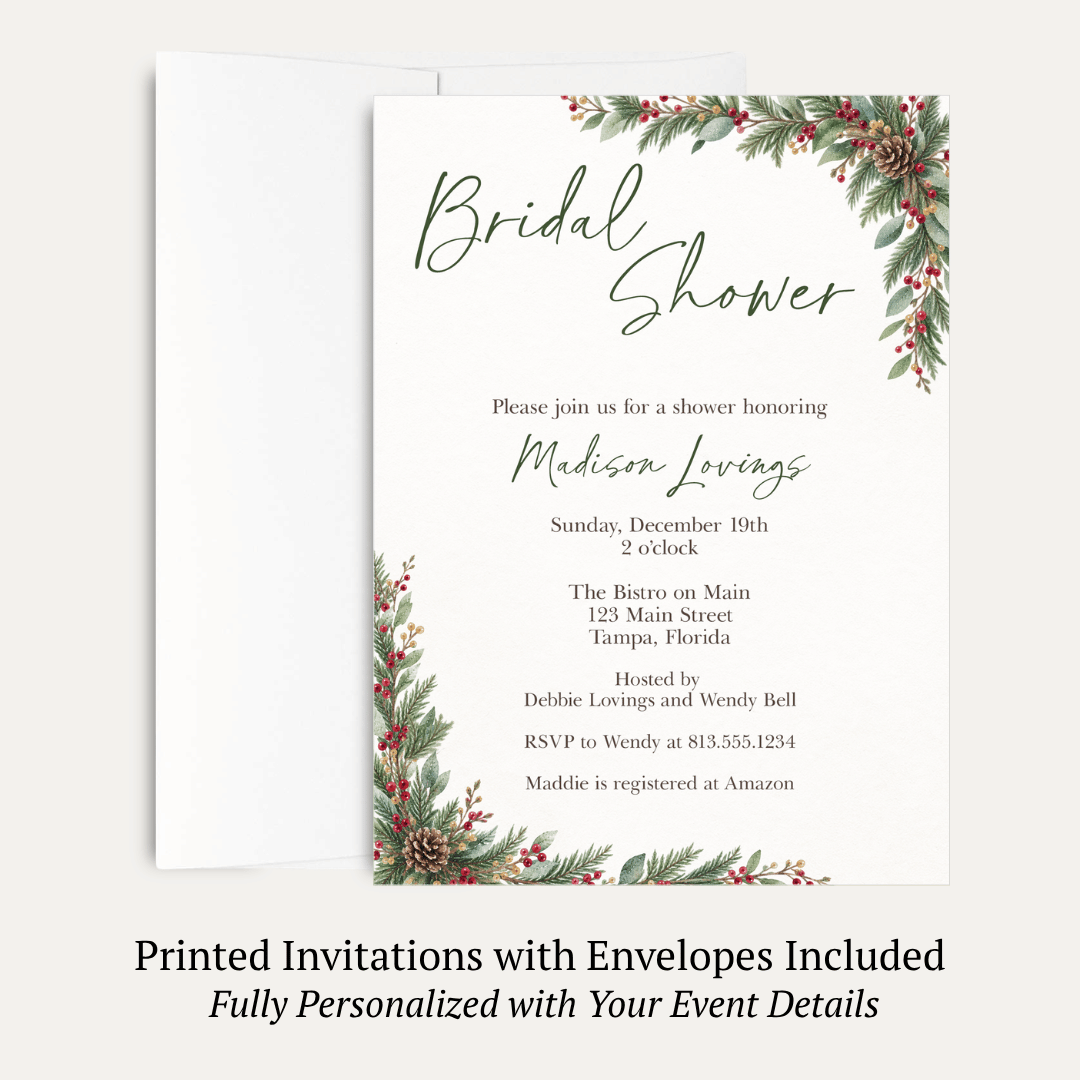 Winter Wonderland Bridal Shower Invitation