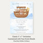 Noah's Ark Baby Shower Invitation