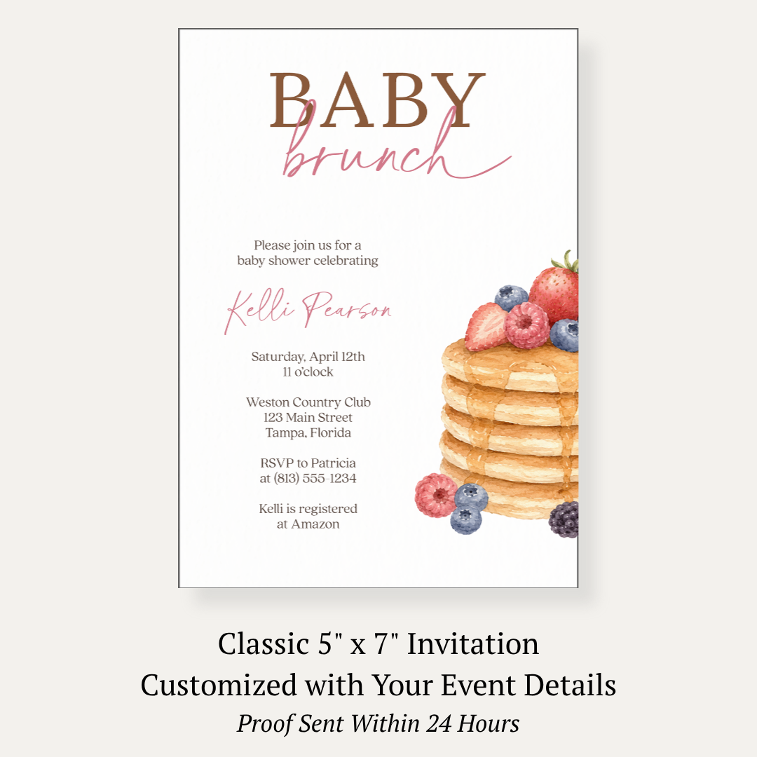Baby Brunch Baby Shower Invitation