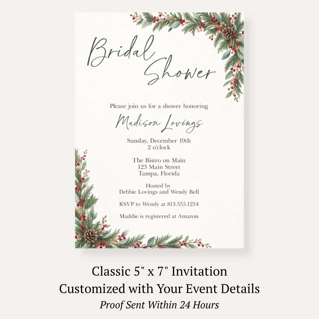 Winter Wonderland Bridal Shower Invitation