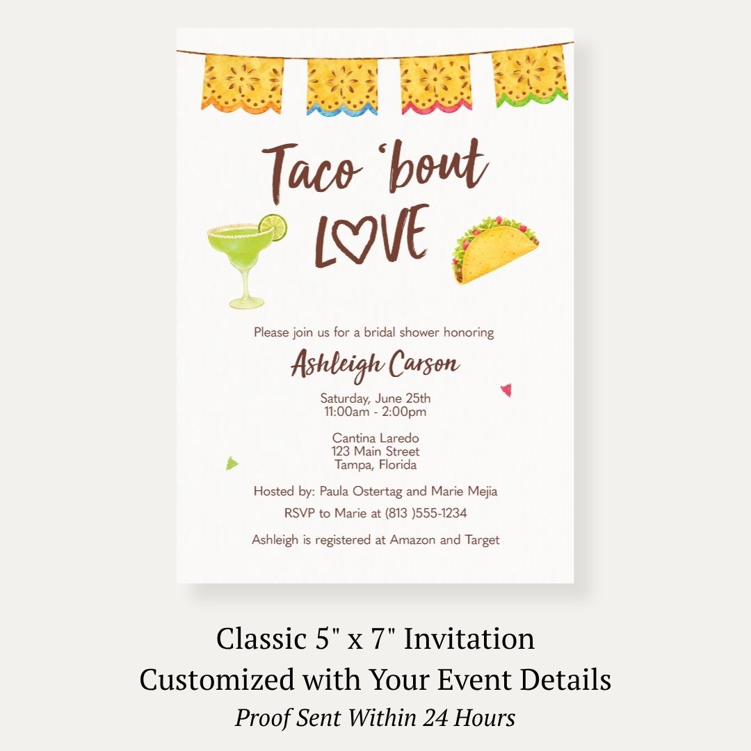 Taco 'Bout Love Bridal Shower Invitation