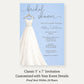Something Blue Bridal Gown Bridal Shower Invitation