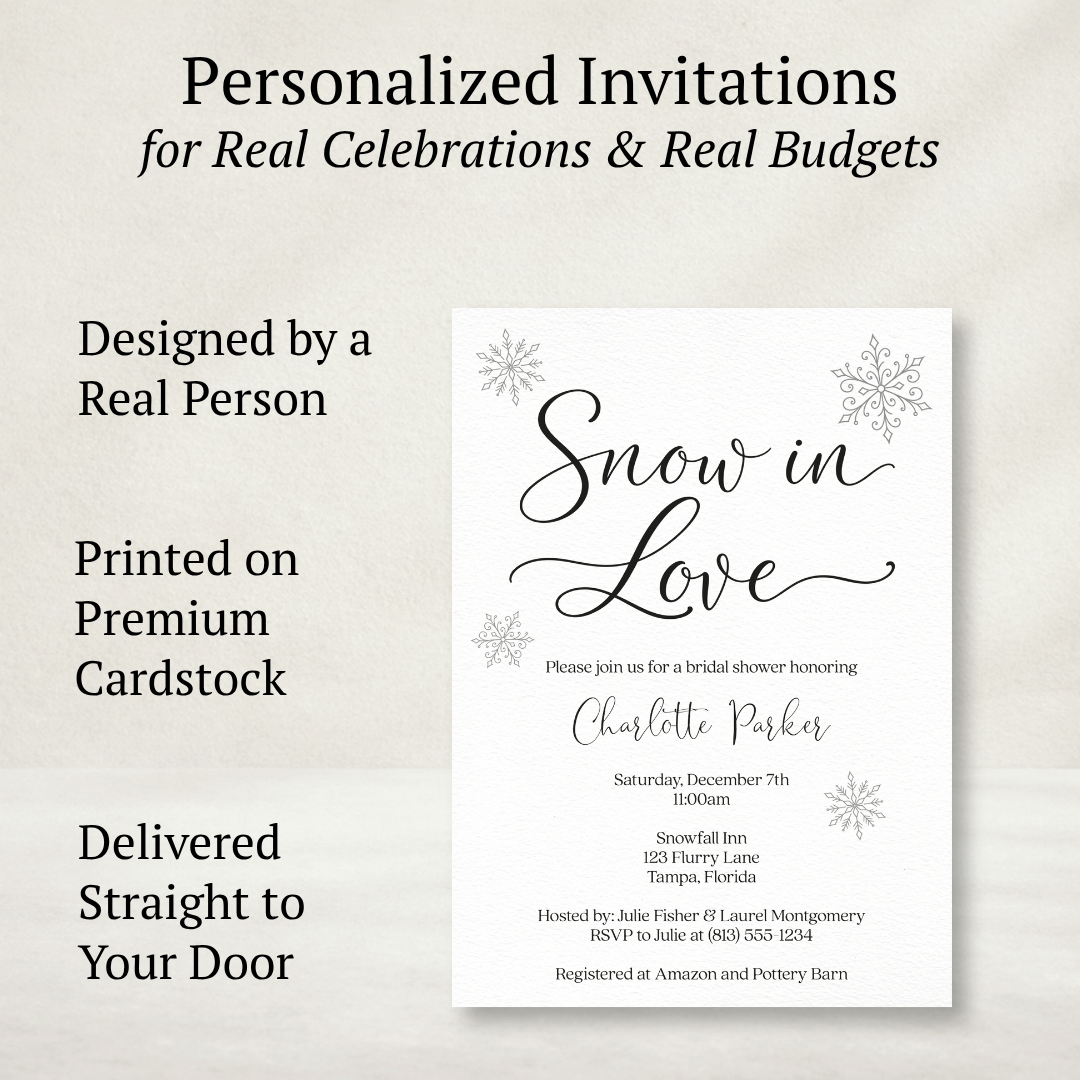 Snow in Love Bridal Shower Invitation