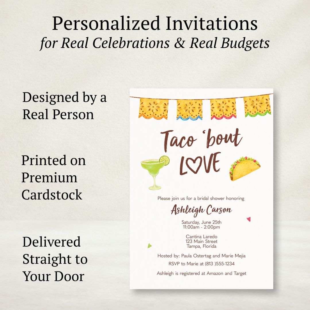Taco 'Bout Love Bridal Shower Invitation
