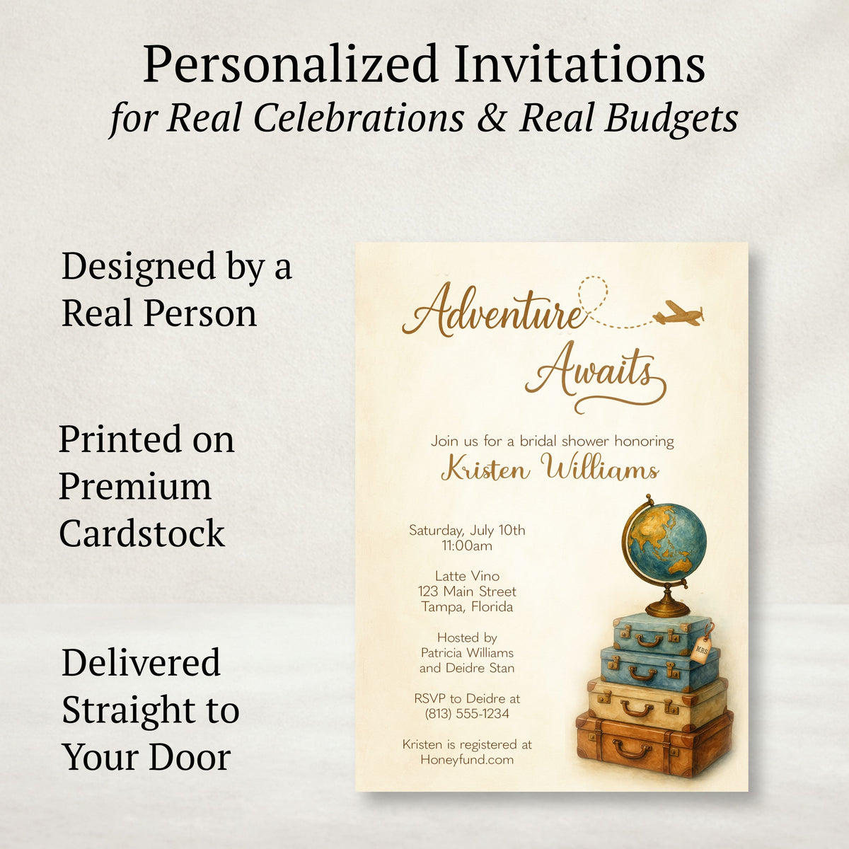 Adventure Awaits Bridal Shower Invitation