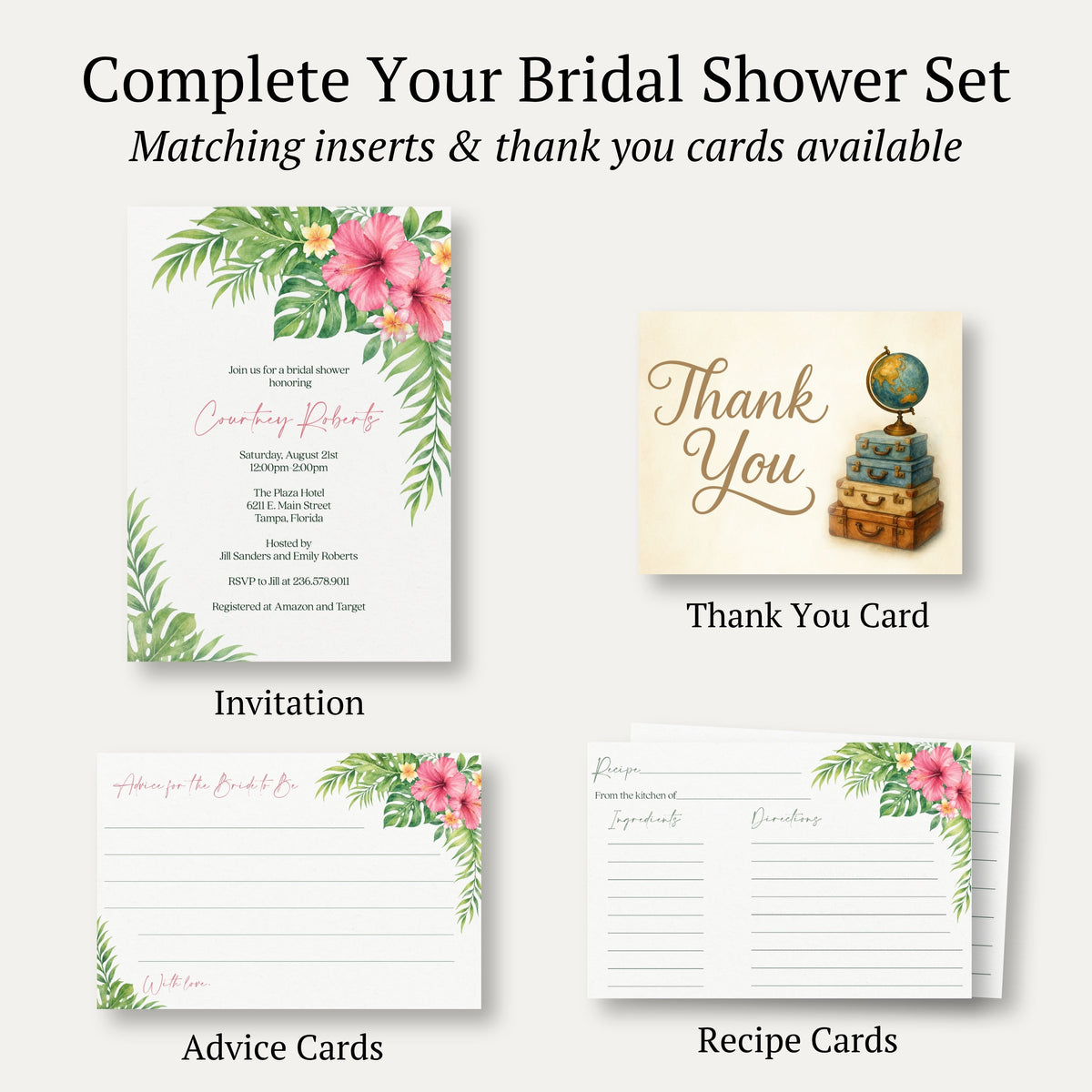 Adventure Awaits Bridal Shower Invitation