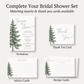 Snow in Love (Trees) Bridal Shower Invitation