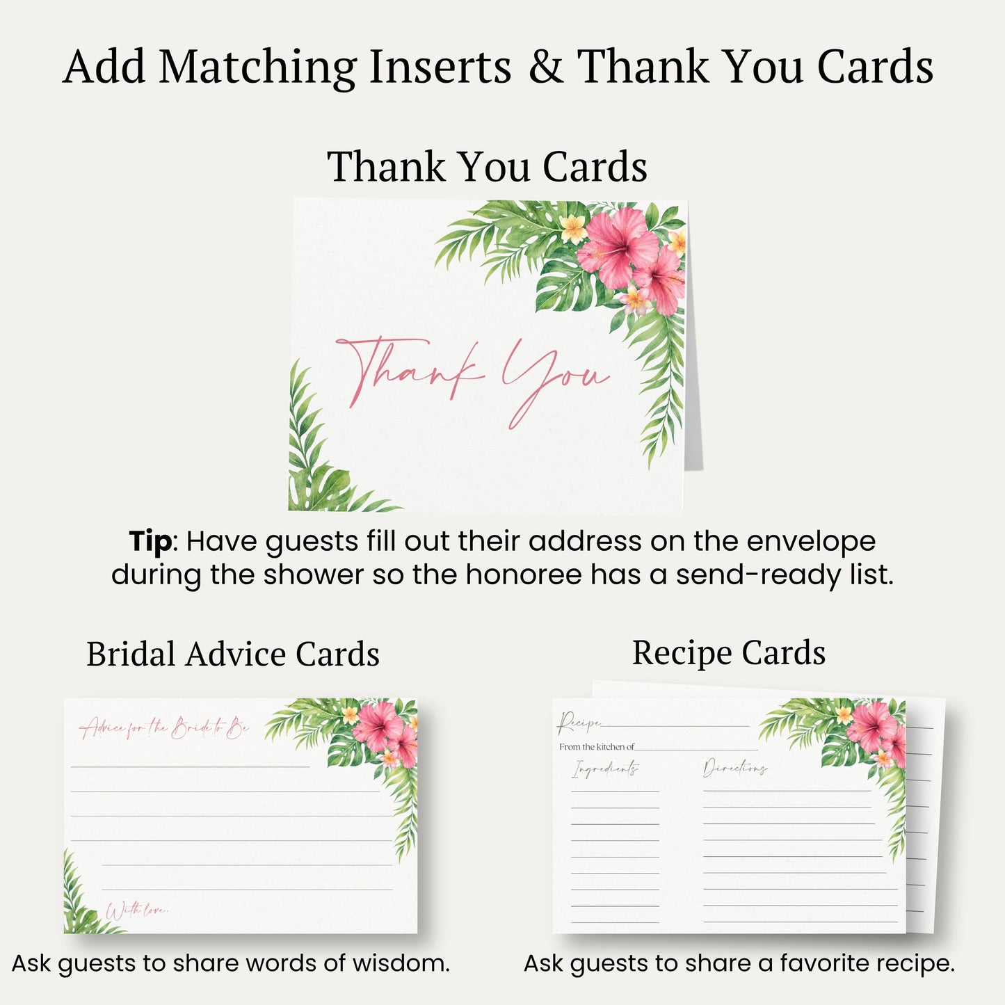 Tropical Bridal Shower Invitation