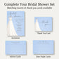 Something Blue Bridal Gown Bridal Shower Invitation