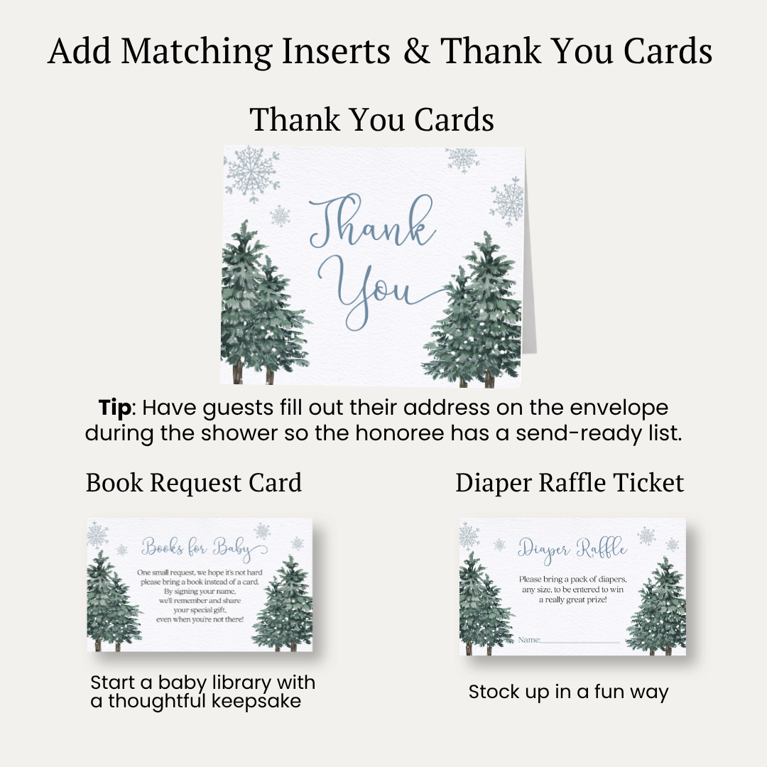 Baby It's Cold Outside Boy Baby Shower Invitation