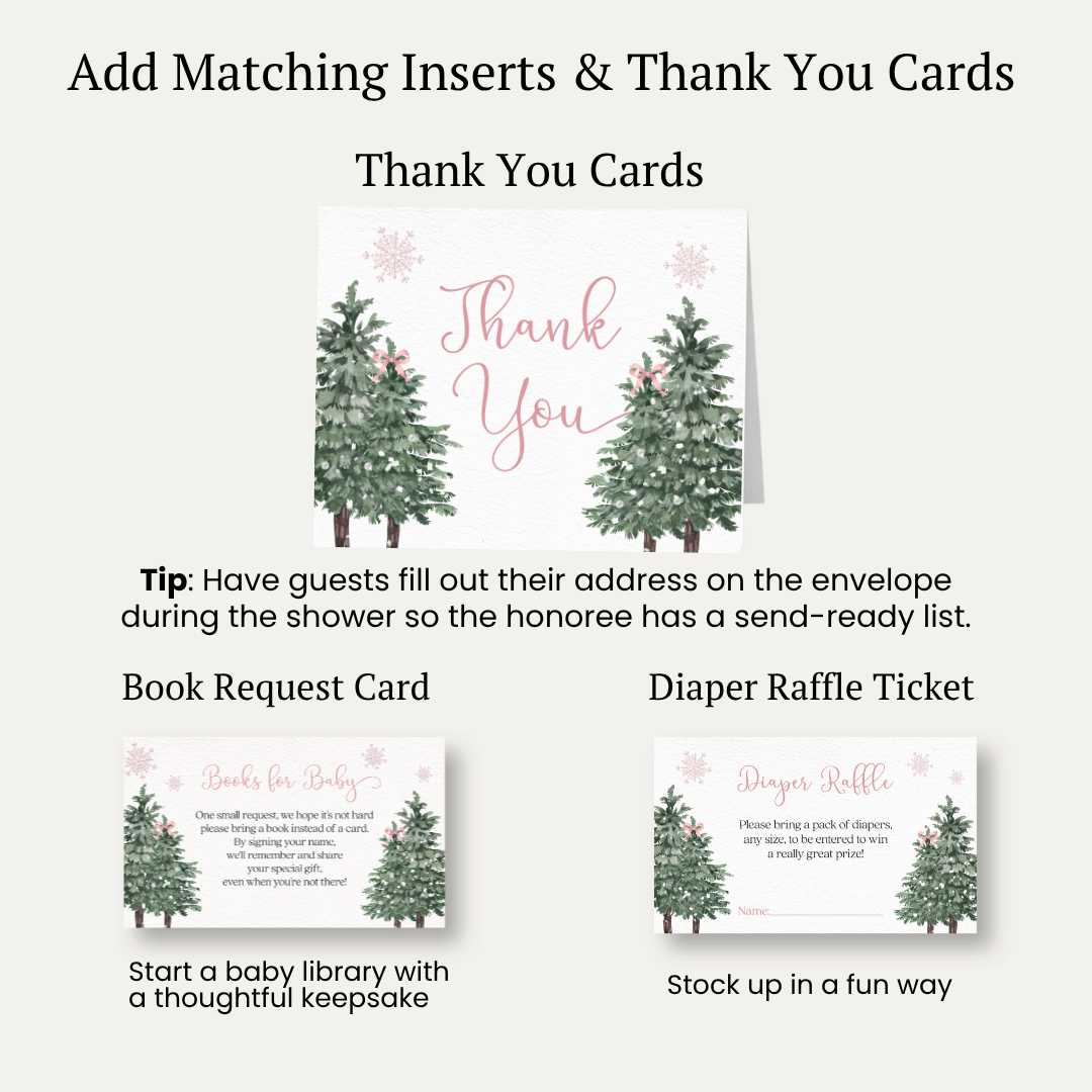 Baby It's Cold Outside Girl Baby Shower Invitation