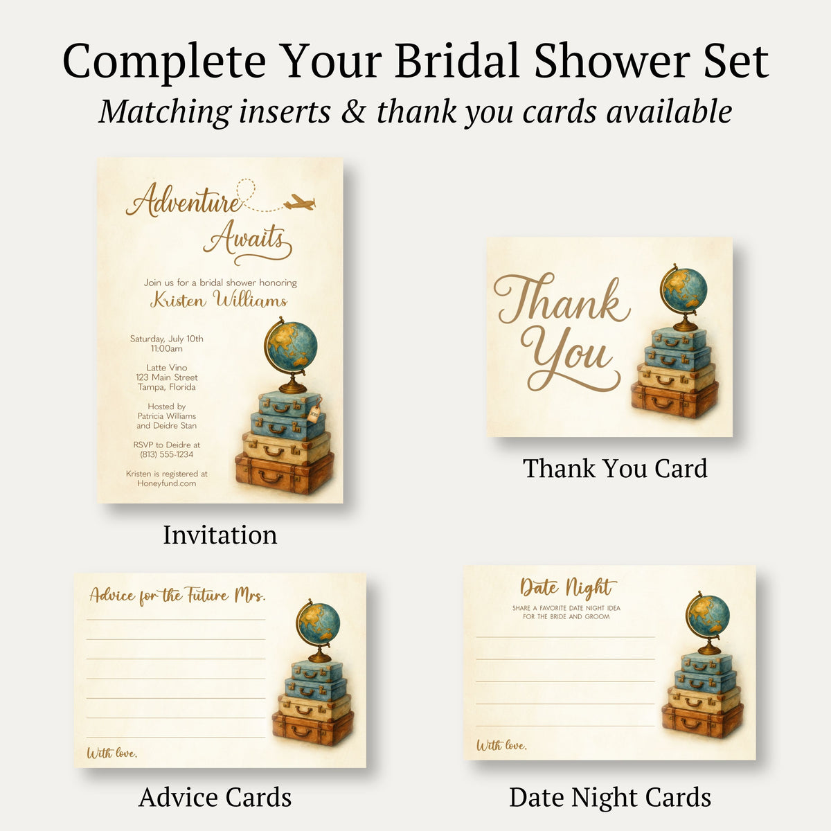 Adventure Awaits Bridal Shower Invitation